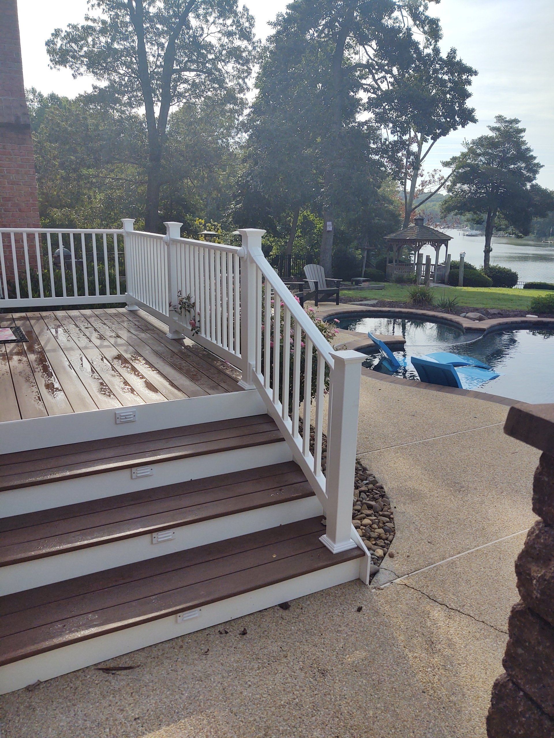 steps up to deck