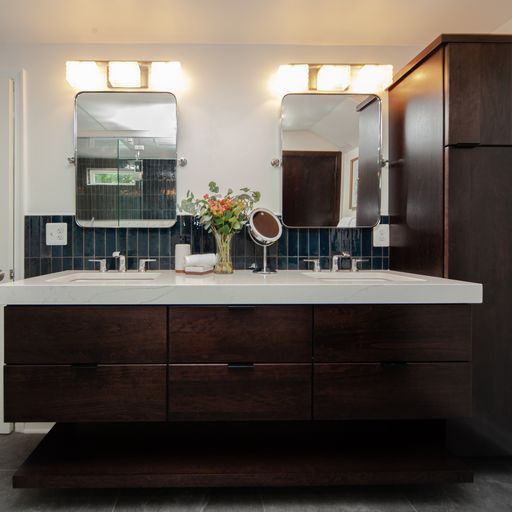 2-sink custon floating counter