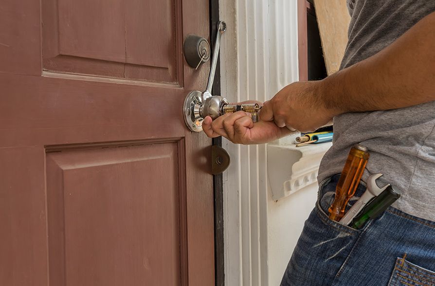 Lock in front door