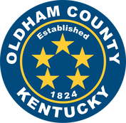 The logo for oldham county kentucky established in 1824