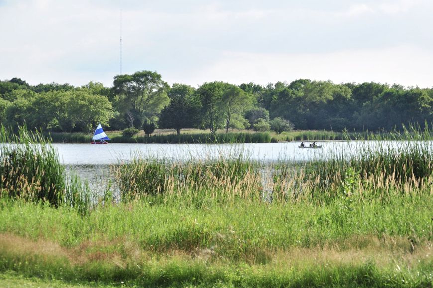 Photo of a sailboat in a lake