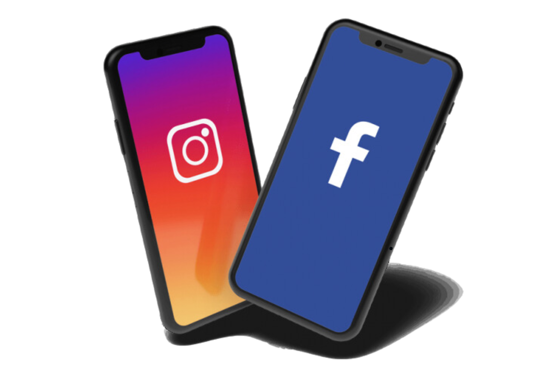 Two phones , one of which is a facebook phone , are sitting next to each other.