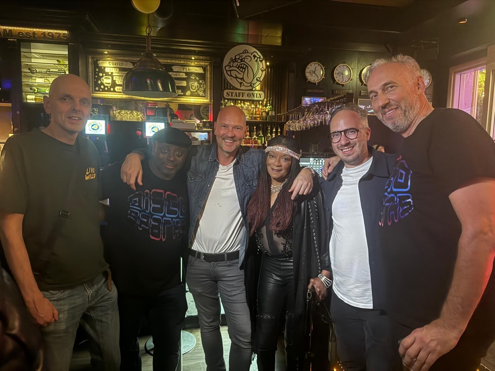 Arjan Rietvink, Wouter van der Goes, Christine Wiltshire, Frank van T Hof and Disco Sparks