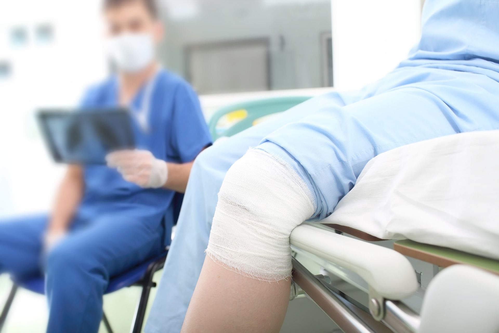 Medical team providing emergency treatment to a patient in an emergency room