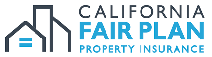 The logo for the california fair plan property insurance company.