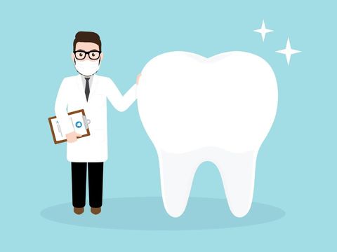 illustrazione di un dentista