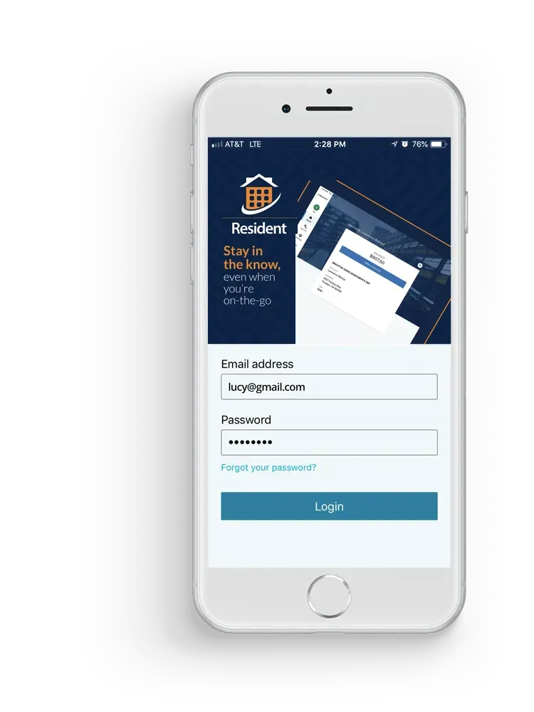 Online Portal app on iPhone