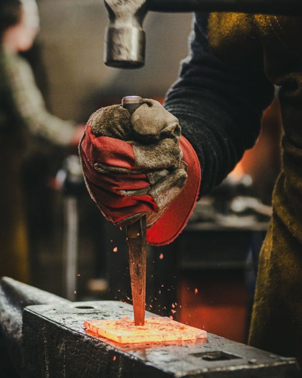 hammering metal