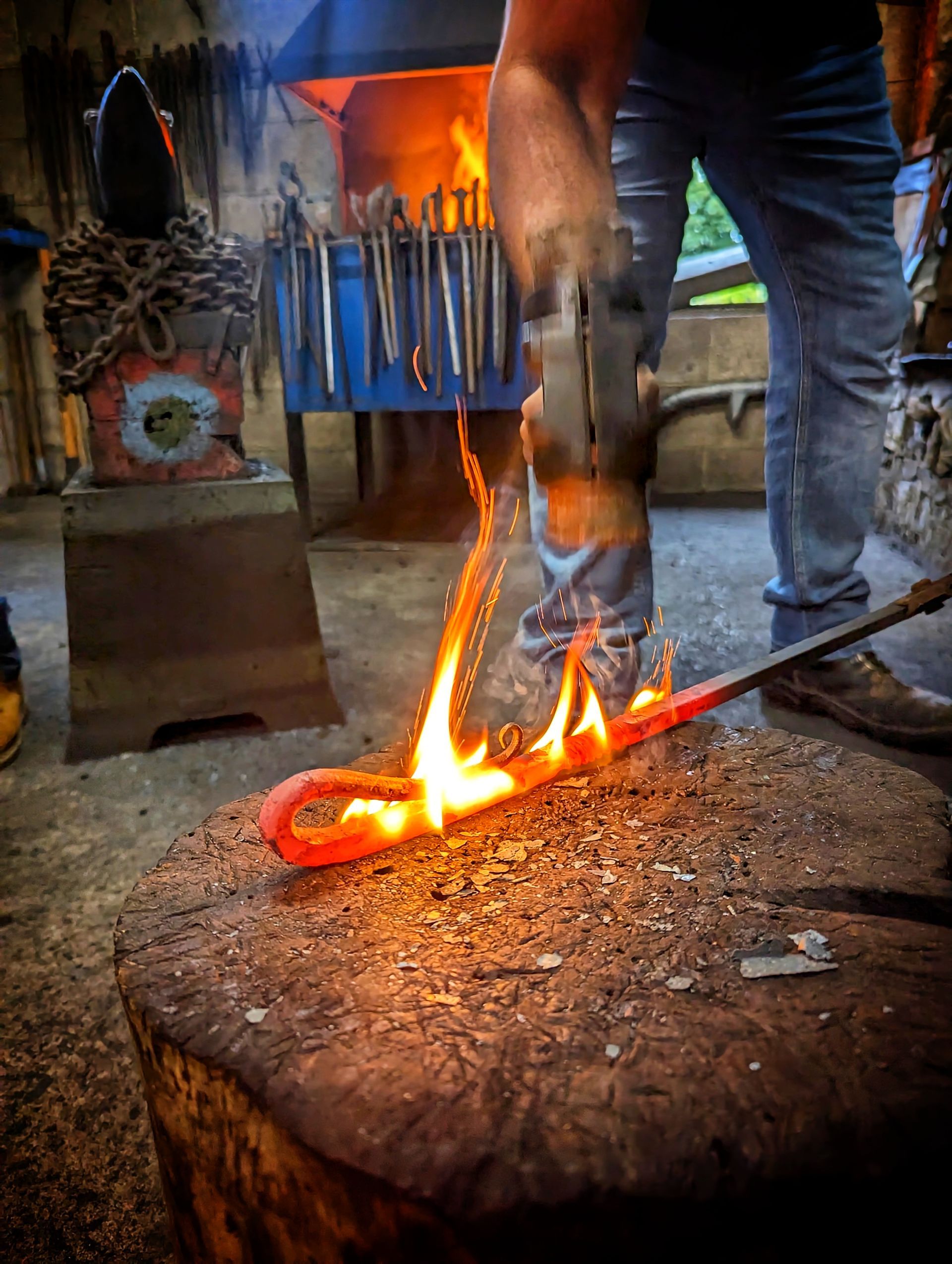 metalwork being forged