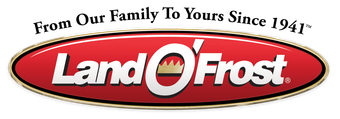Land O'Frost logo: Red oval with white 