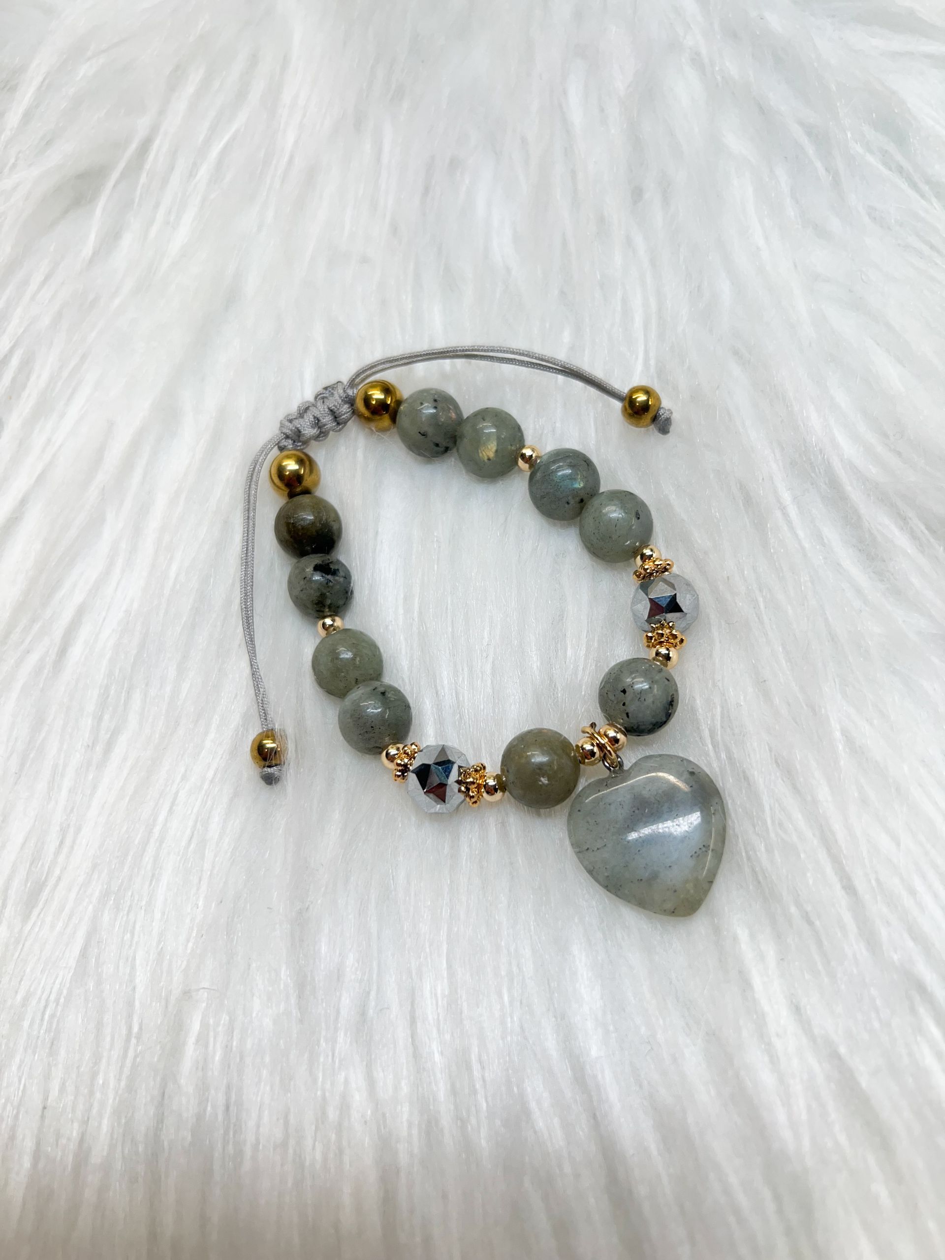 LABRADORITE HEART BRACELET