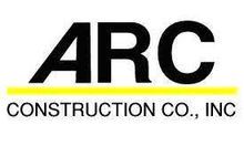 ARC Construction Co., Inc. logo in black text with a yellow underline