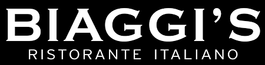 Biaggi’s Ristorante Italiano logo in white on a black background
