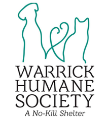 Warrick Humane Society logo with teal pet outlines and text “A No-Kill Shelter”