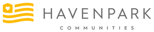 Havenpark Communities logo with yellow icon and gray text