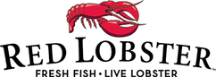 Red Lobster logo with a red lobster above black text and the tagline “Fresh Fish • Live Lobster”