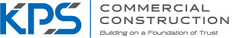 KPS Commercial Construction logo with blue and gray text and the tagline “Building on a Foundation of Trust.”