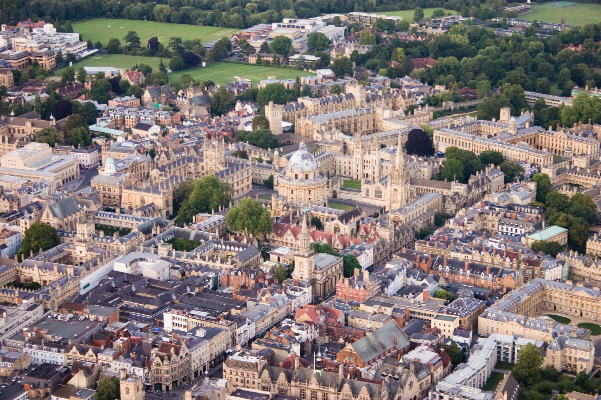 Oxford City View from hot air balloon