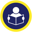 Person reading a book