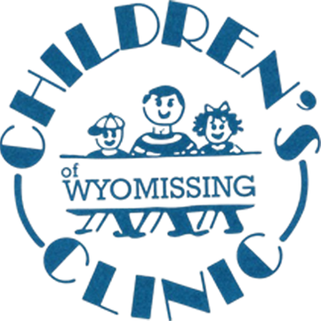Children&rsquo;s Clinic of Wyoming logo with smiling children and blue lettering