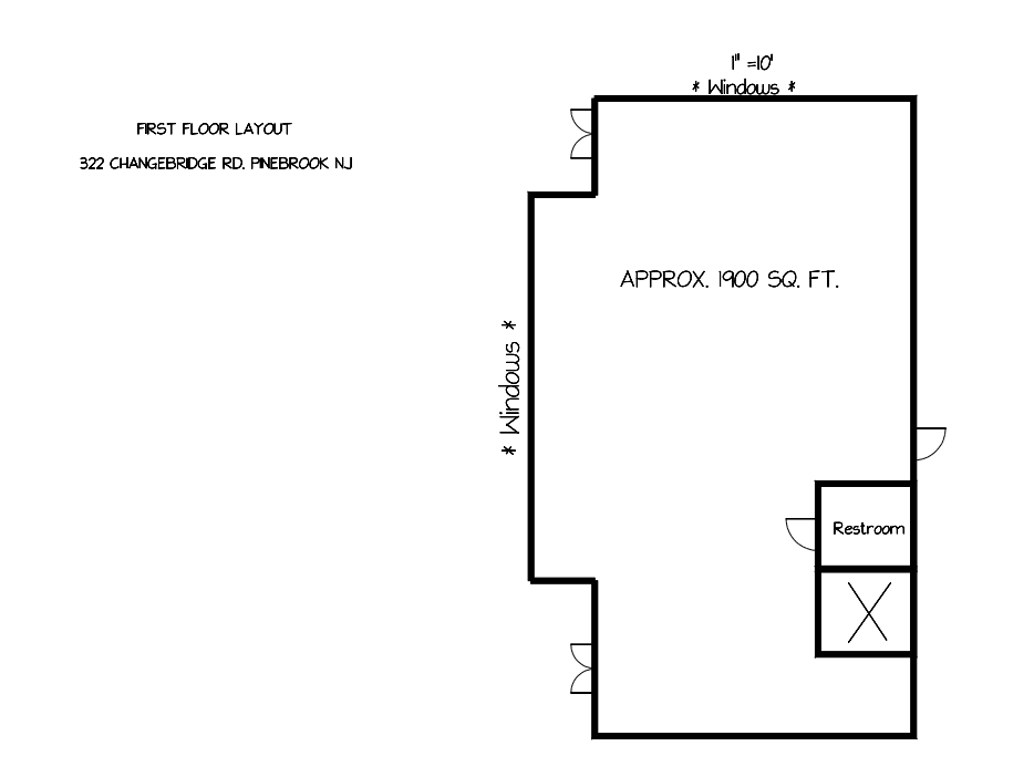 House First Floor Floorplan — Clifton, NJ — Evergreen Commercial Real Estate Brokers Inc