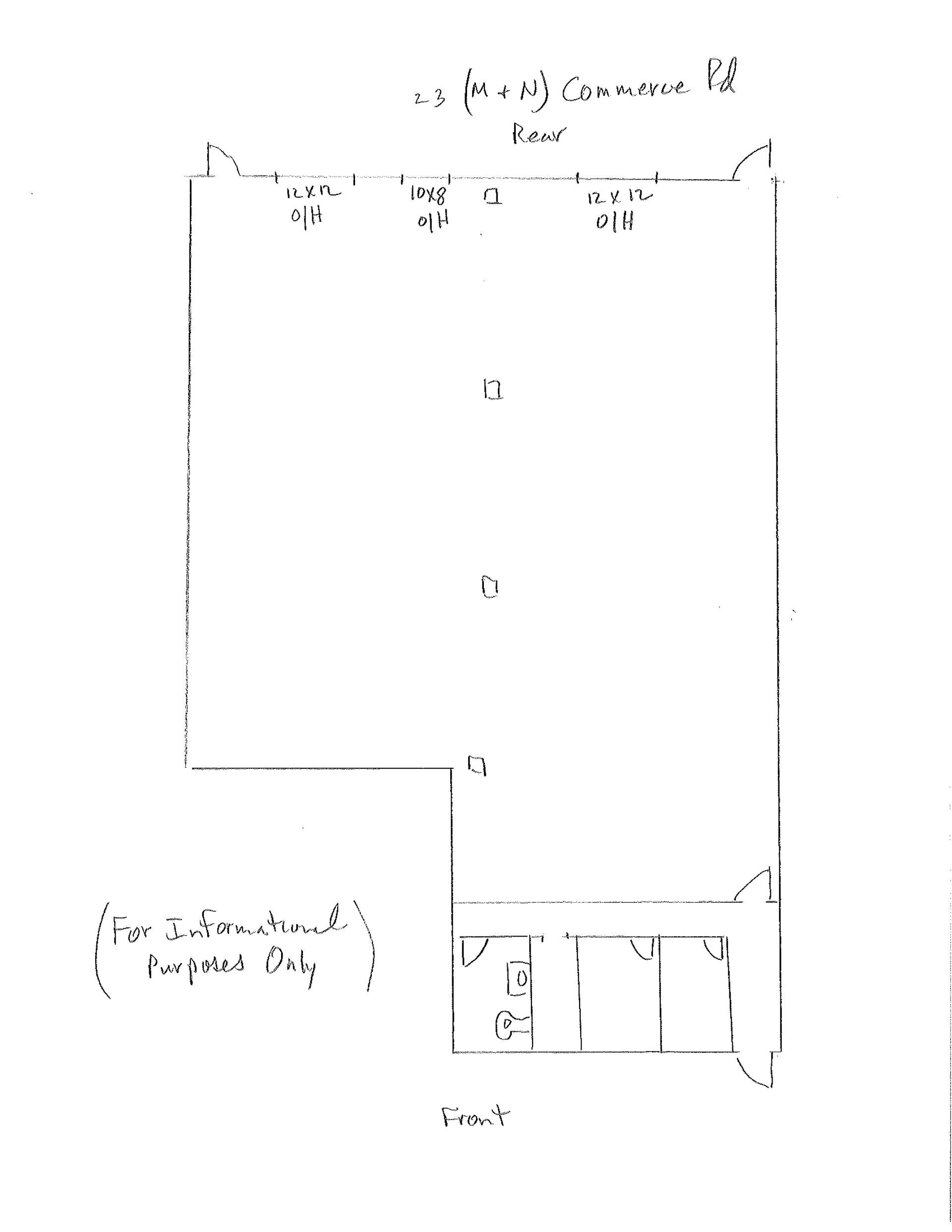 23 Commerce Rd Fairfield Floor Sketch Unit M N – Clifton, NJ - Evergreen Commercial Real Estate Brokers Inc