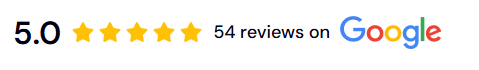 5.0-star Google rating with 54 reviews