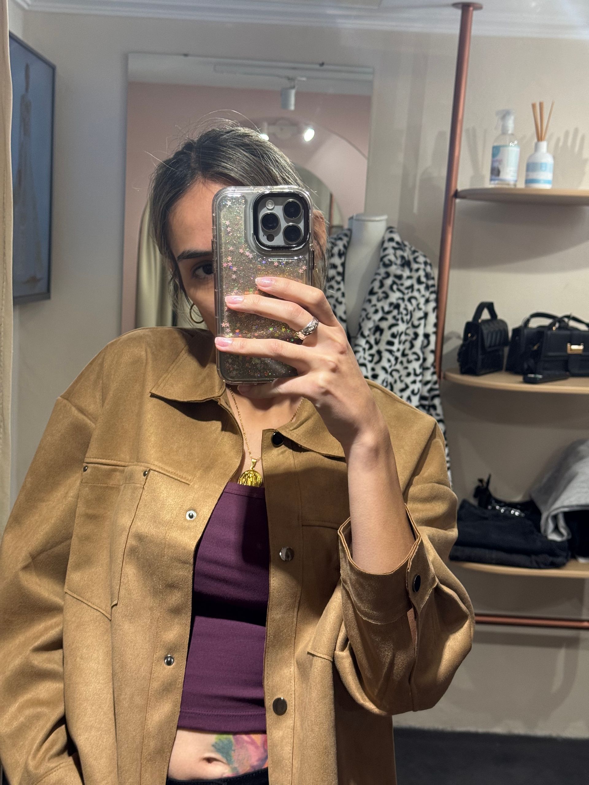 Chaqueta de gamuza.