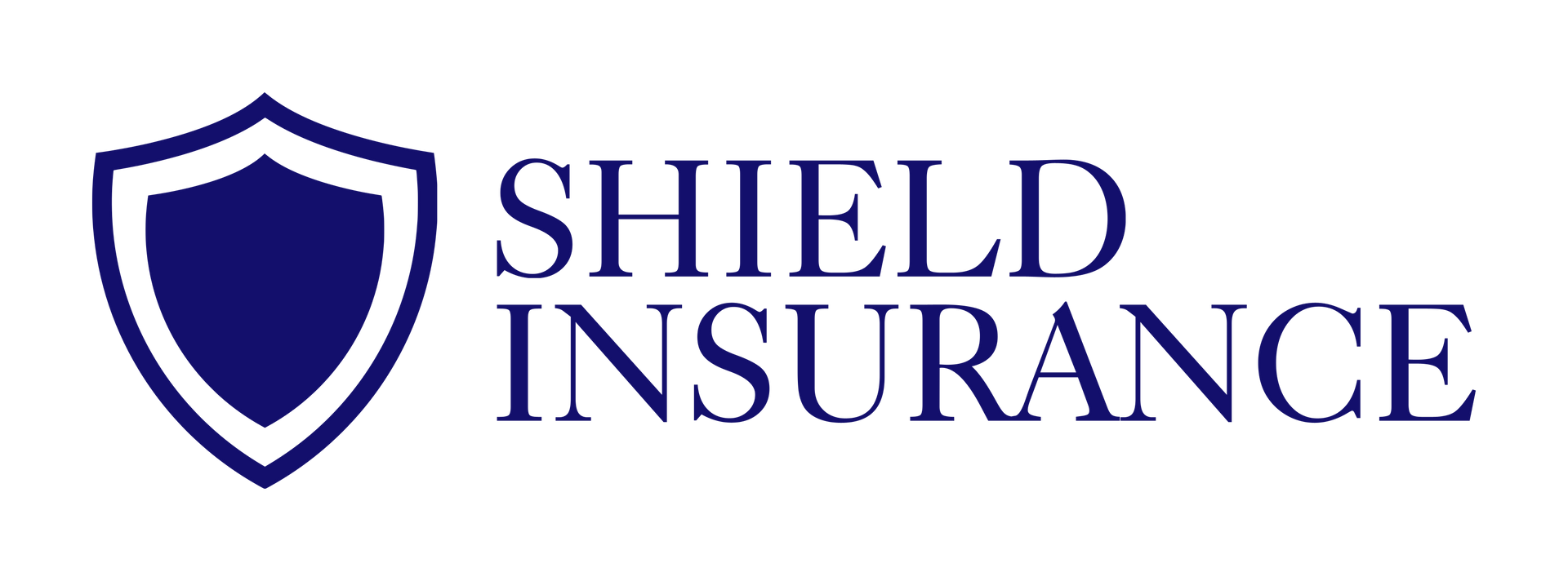 Shield Insurance logo with blue shield icon and navy text on white background