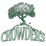 A logo for crowder 's with a tree in the middle