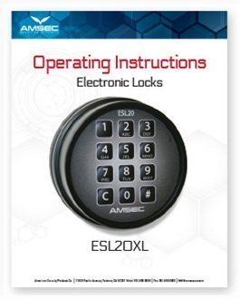 Operating instructions for electronic locks esl20xl
