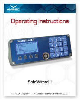 A safe wizard ii operating instructions brochure with a picture of a safe wizard ii.