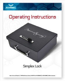 Operating instructions for a simplex lock safe