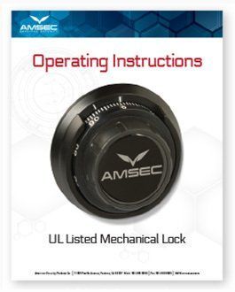 Operating instructions for an amsec ul listed mechanical lock