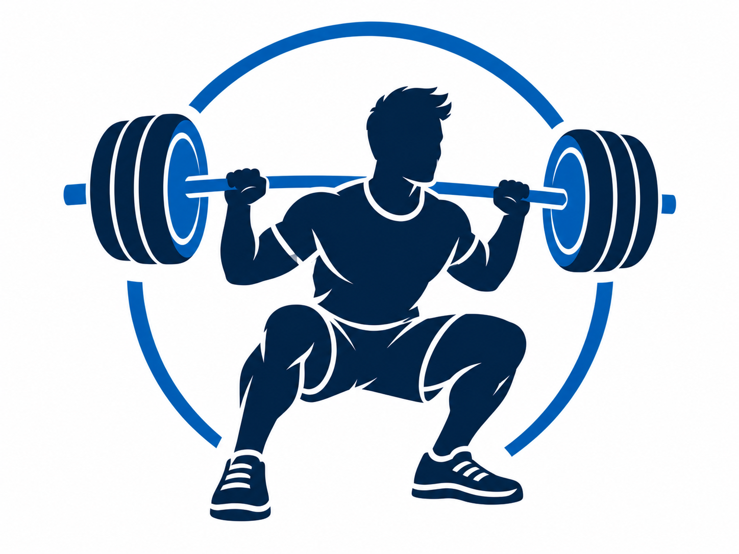 Athlete strength training with weights for hockey conditioning