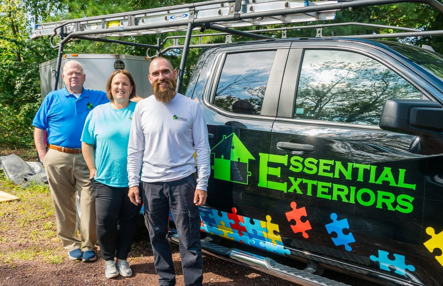 Photo of an Essential Exteriors truck.