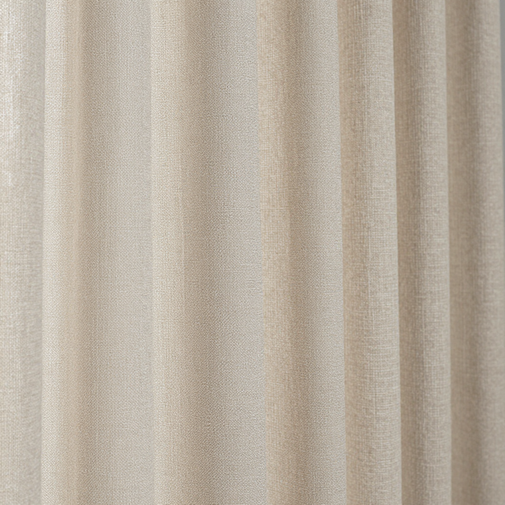 Close up of high quality curtain fabric.