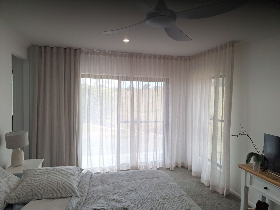 Custom Dual Track Curtains on the Sunshine Coast