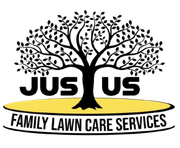 A logo for Just Us Family Lawn Care Services