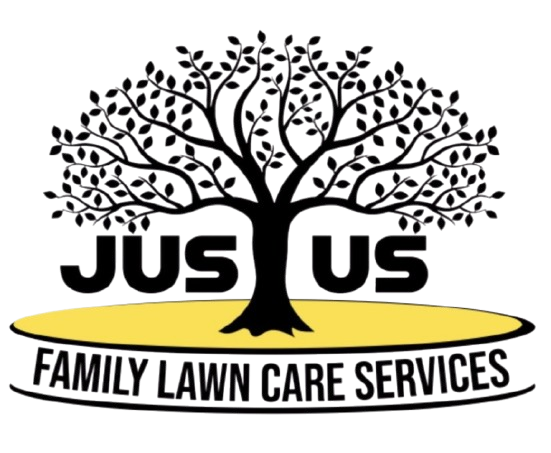 A logo for Just Us Family Lawn Care Services