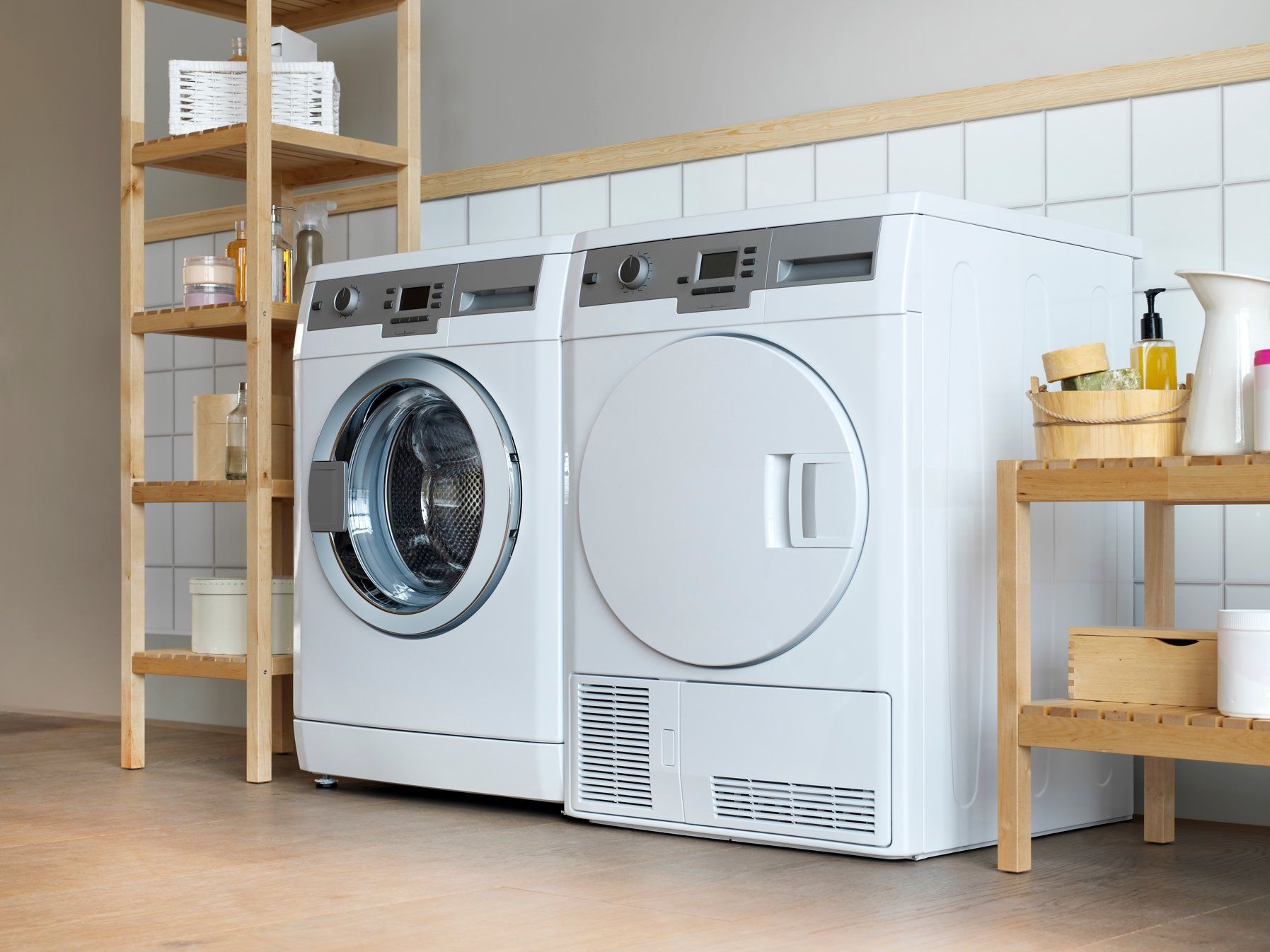 Laundry Room With Washing Machine — Sydney, NSW — Salsa Tiling Laundry Room With Washing Machine — Sydney, NSW — Salsa Tiling