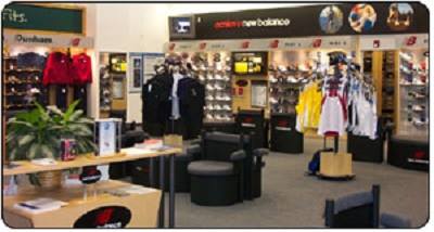 A new balance store with a lot of clothes on display