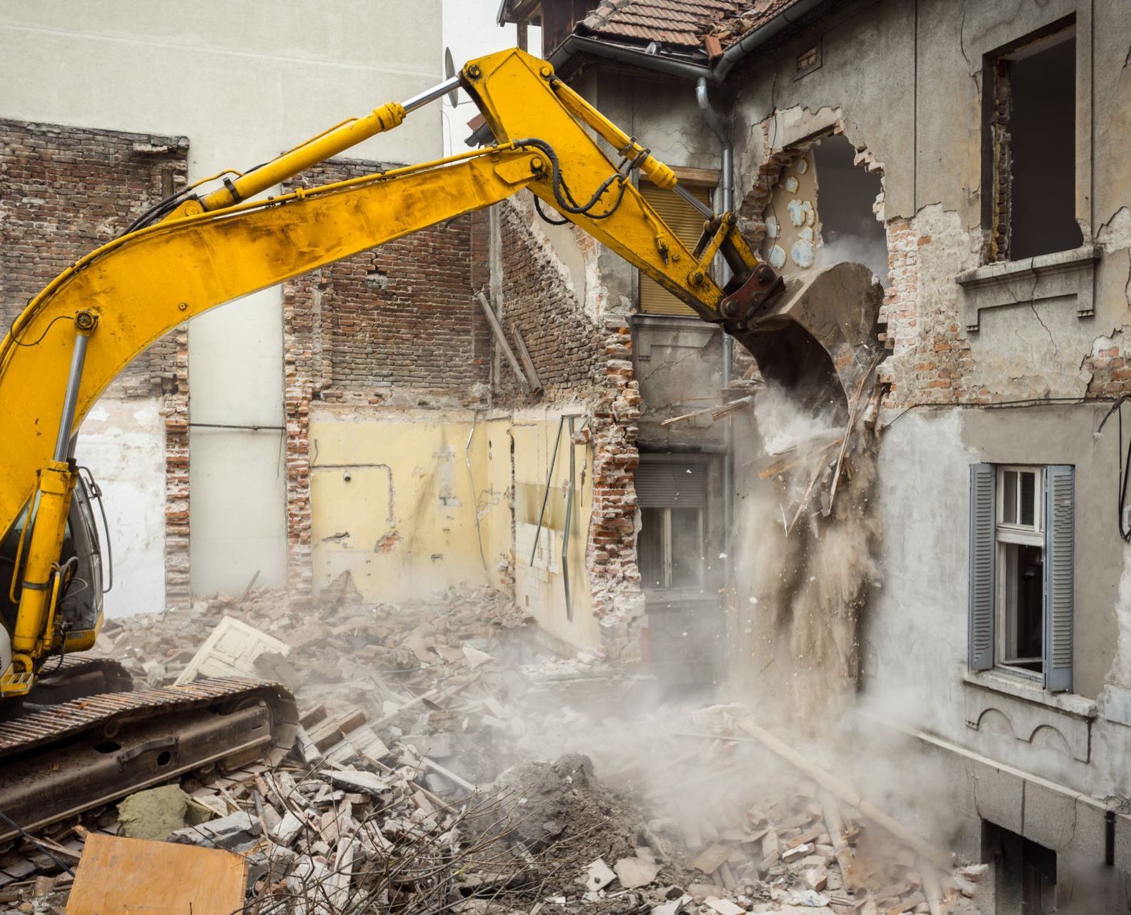 An image depicting a building demolition in Phoenix, AZ