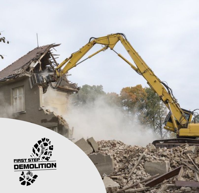 An image depicting a building demolition in Phoenix, AZ
