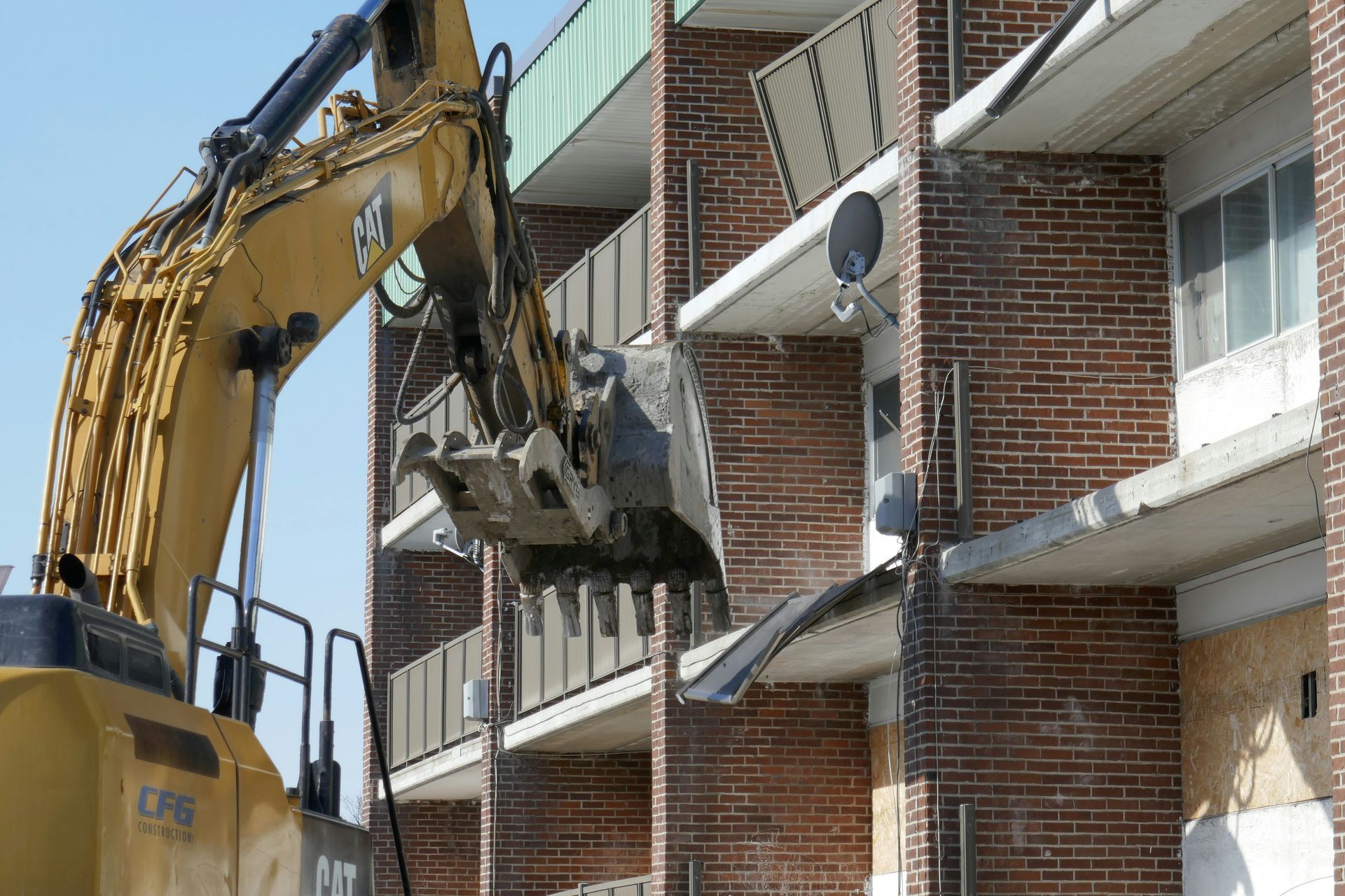 residential demolition after fire or flood
