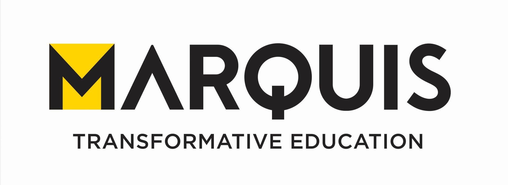 Marquis Transformative Education logo in black and yellow with a stylized “M” icon