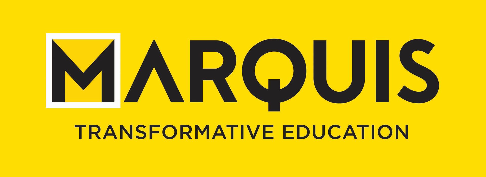 MARQUIS Transformative Education logo in black and yellow