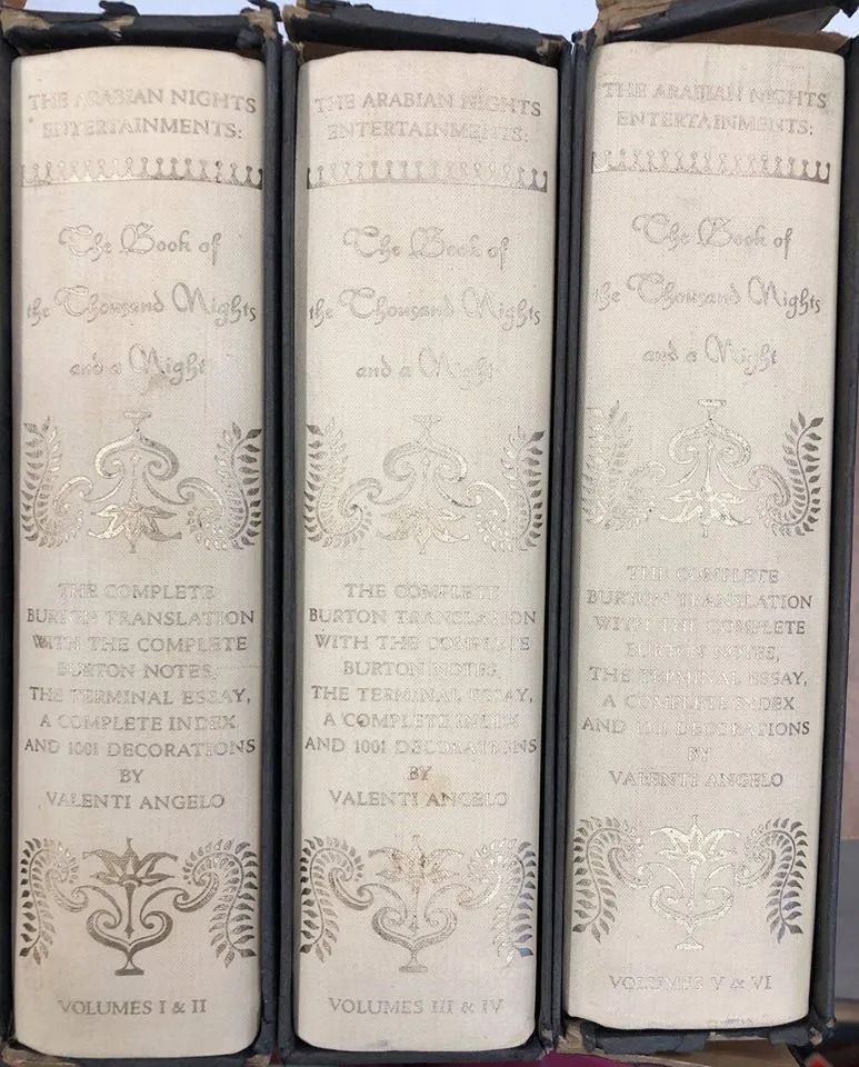 Three white books,