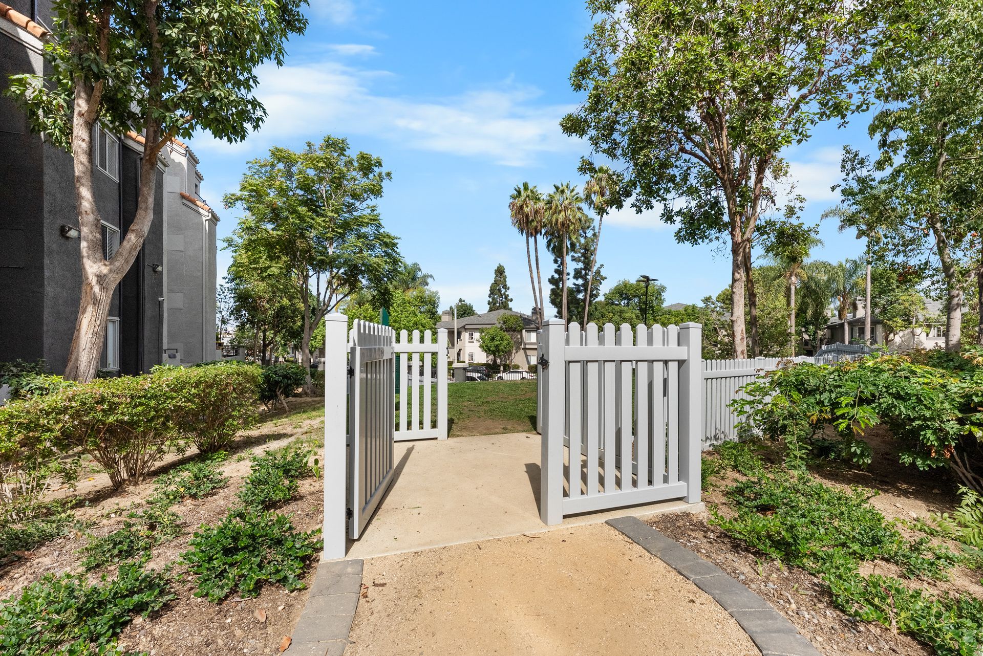 gate entering to pet park at The Grand
