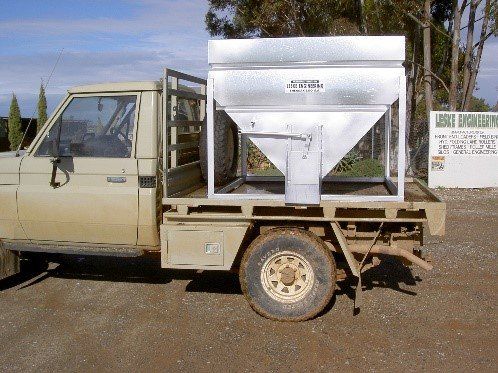 Ute Mounted Bin Loaded in the Car - Shea-Oak Log, SA - Leske Engineering
